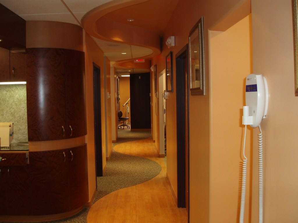 Inside view of office leading to hallway