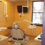 Inside view of office treatment room with chair