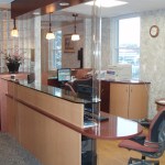 Front desk view of office